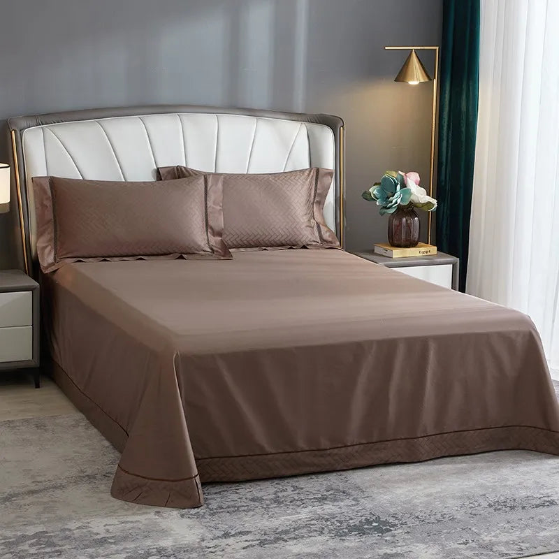 Set Biancheria da Letto "Mykonos Resort" - in Cotone Egiziano naturale in stile Jacquard