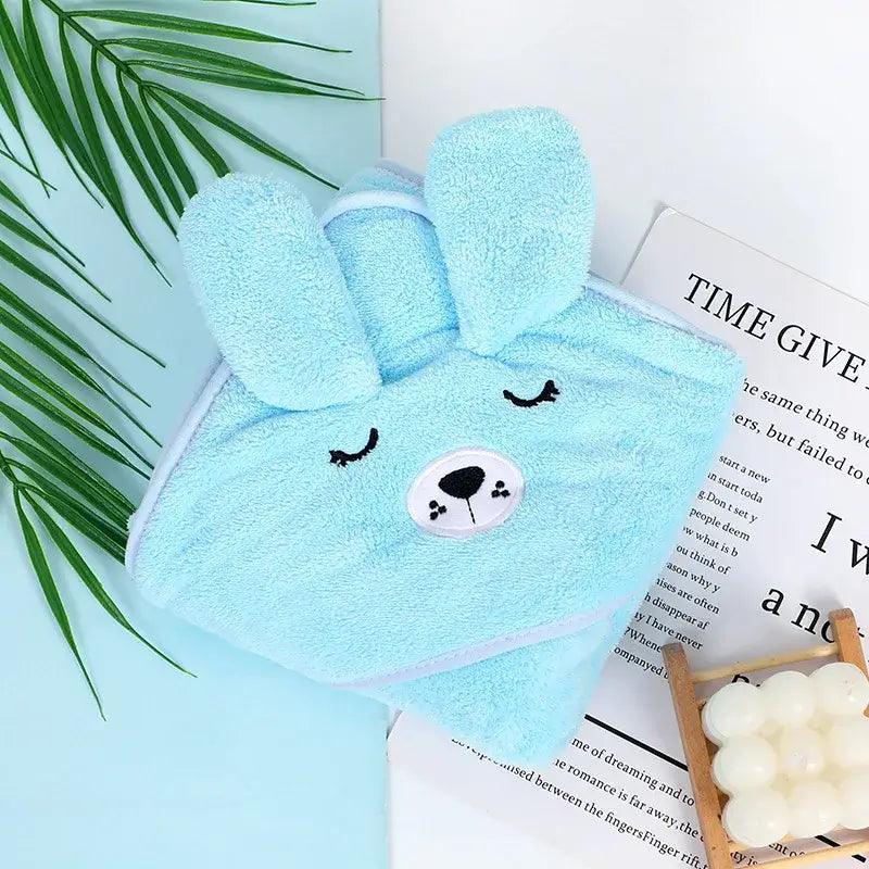 Accappatoio "Teddy" in Microfibra di Cotone (0-3 anni) - Il bagnetto non può essere più cute!