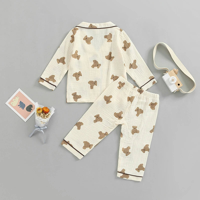 Set pigiama "Teddy Baby Lord" - in morbida fibra di cotone 100% naturale e taglio classico del pigiama - da 2 a 6 anni