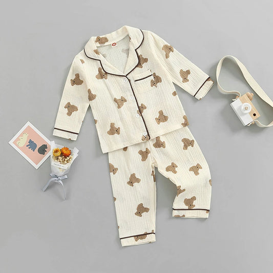 Set pigiama "Teddy Baby Lord" - in morbida fibra di cotone 100% naturale e taglio classico del pigiama - da 2 a 6 anni