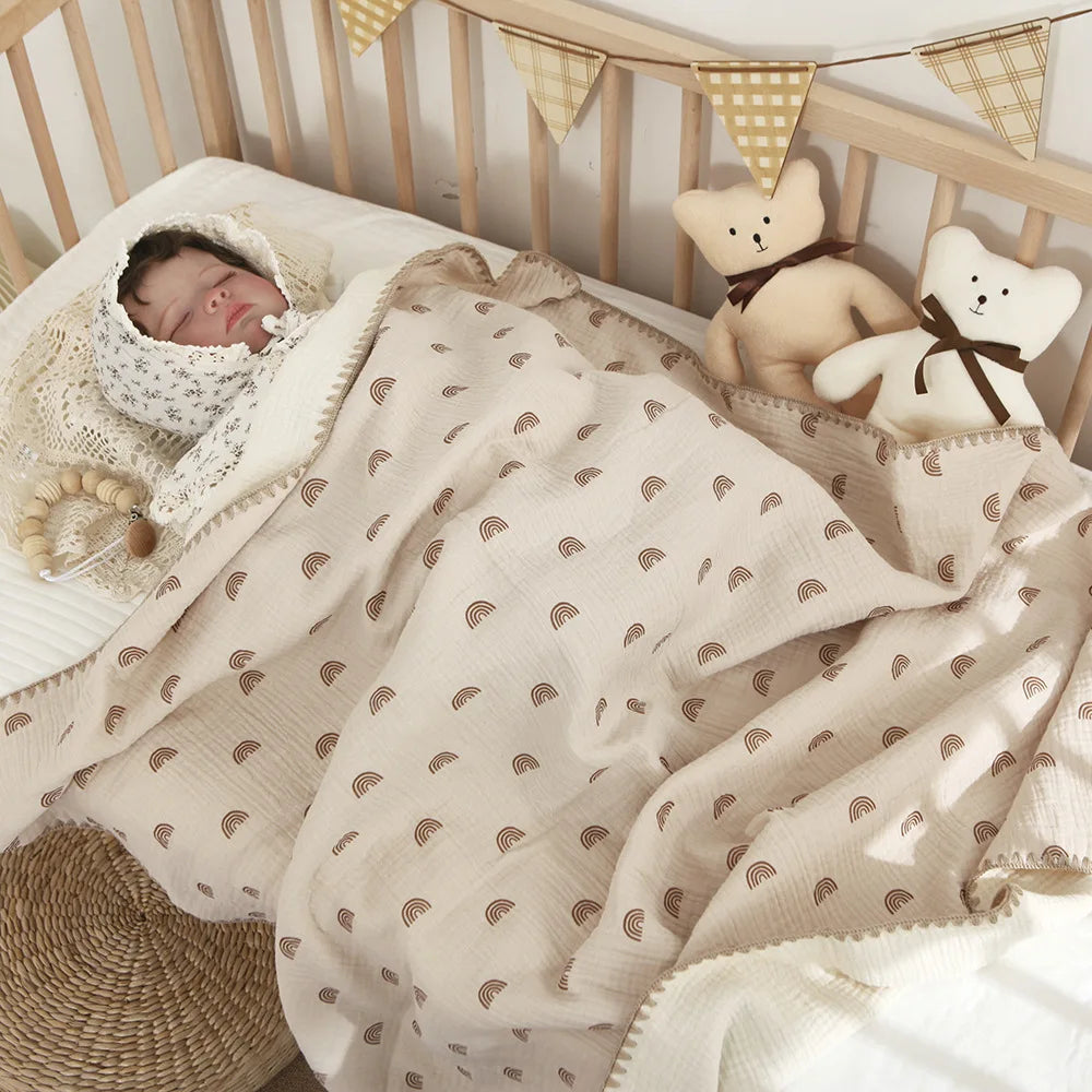 Coperta Estiva di Cotone "Cotton Teddy Grande" - 100% cotone naturale per culle grandi - età consigliata 0-2 anni