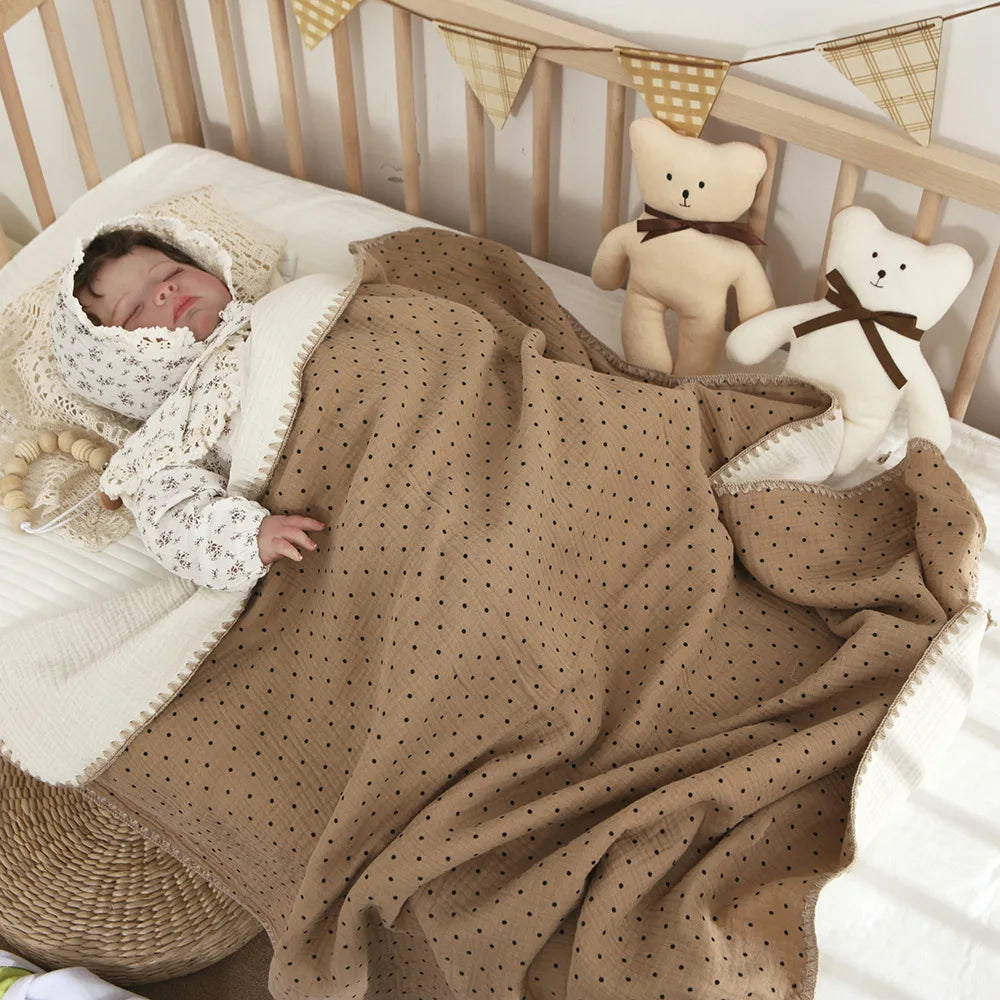 Coperta Estiva di Cotone "Cotton Teddy Grande" - 100% cotone naturale per culle grandi - età consigliata 0-2 anni