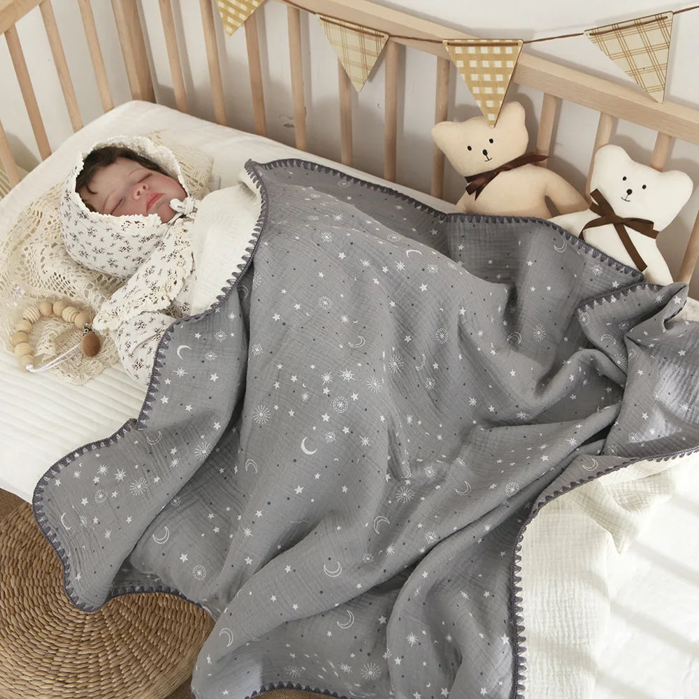 Coperta Estiva di Cotone "Cotton Teddy Grande" - 100% cotone naturale per culle grandi - età consigliata 0-2 anni