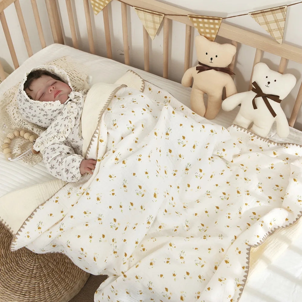 Coperta Estiva di Cotone "Cotton Teddy Grande" - 100% cotone naturale per culle grandi - età consigliata 0-2 anni